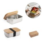 SHINO. Lunch Box. Pudełko na lunch ze stali nierdzewnej z bambusową pokrywką 800 ml P041147S