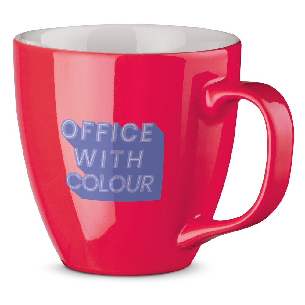 PANTHONY. Porcelanowy kubek z hydroglazurą o pojemności 450 ml P037066S różowy PANTHONY. Porcelanowy kubek z hydroglazurą o pojemności 450 ml P037066S różowy