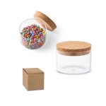 SPICE 380. Butelka z borokrzemianowego szkła z korkową pokrywką 380 ml P043823S