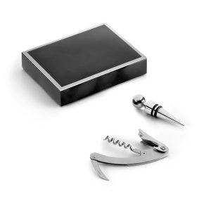 BARREL. Zestaw do wina wykonany z cynku i stali nierdzewnej P037169S ST-94191-127