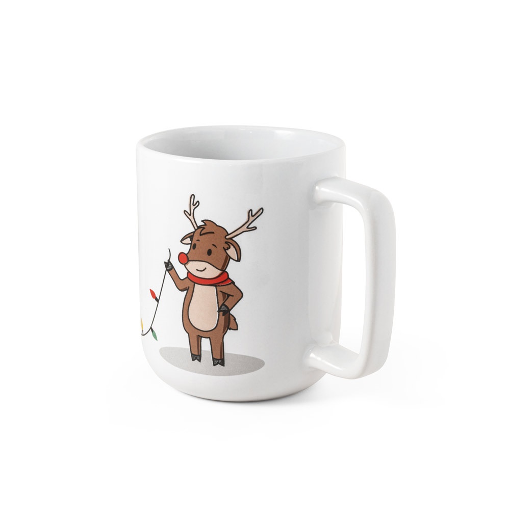 REINDEER. Kubek z nadrukiem świątecznym 330 ml P083139S