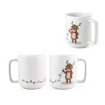 REINDEER. Kubek z nadrukiem świątecznym 330 ml P083139S