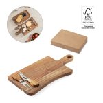 CASSIA. Deska do serów z drewna akacjowego z uchwytem, z materiału z certyfikatem FSC™ i innych kontrolowanych materiałów P083160S