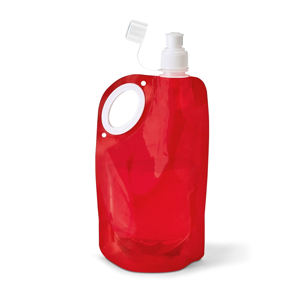 HIKE. Składana butelka z PET, PA i PE 750 ml P037403S czerwony