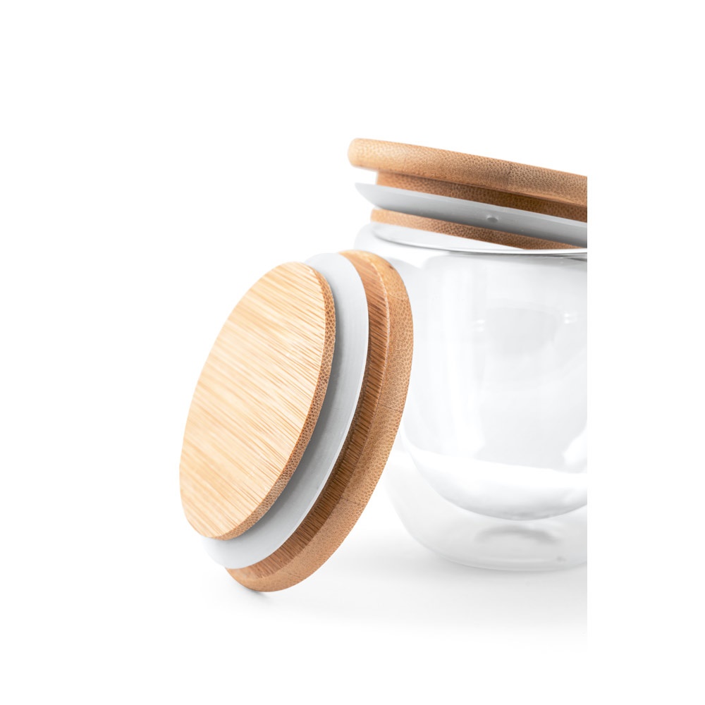 ECUADOR M. Kubek podróżny ze szkła borokrzemowego 250 ml P037512S