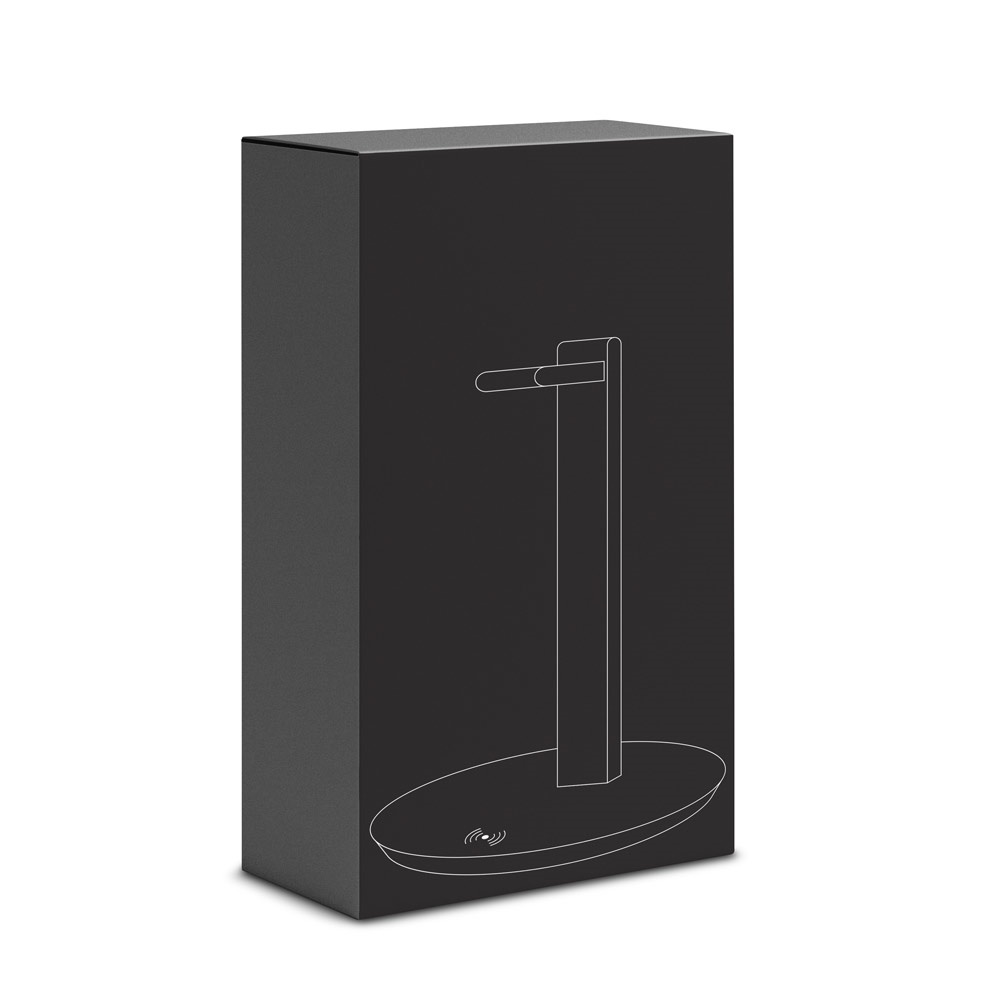 GERST. Stojak na słuchawki z ABS z wbudowaną ładowarką bezprzewodową P041224S