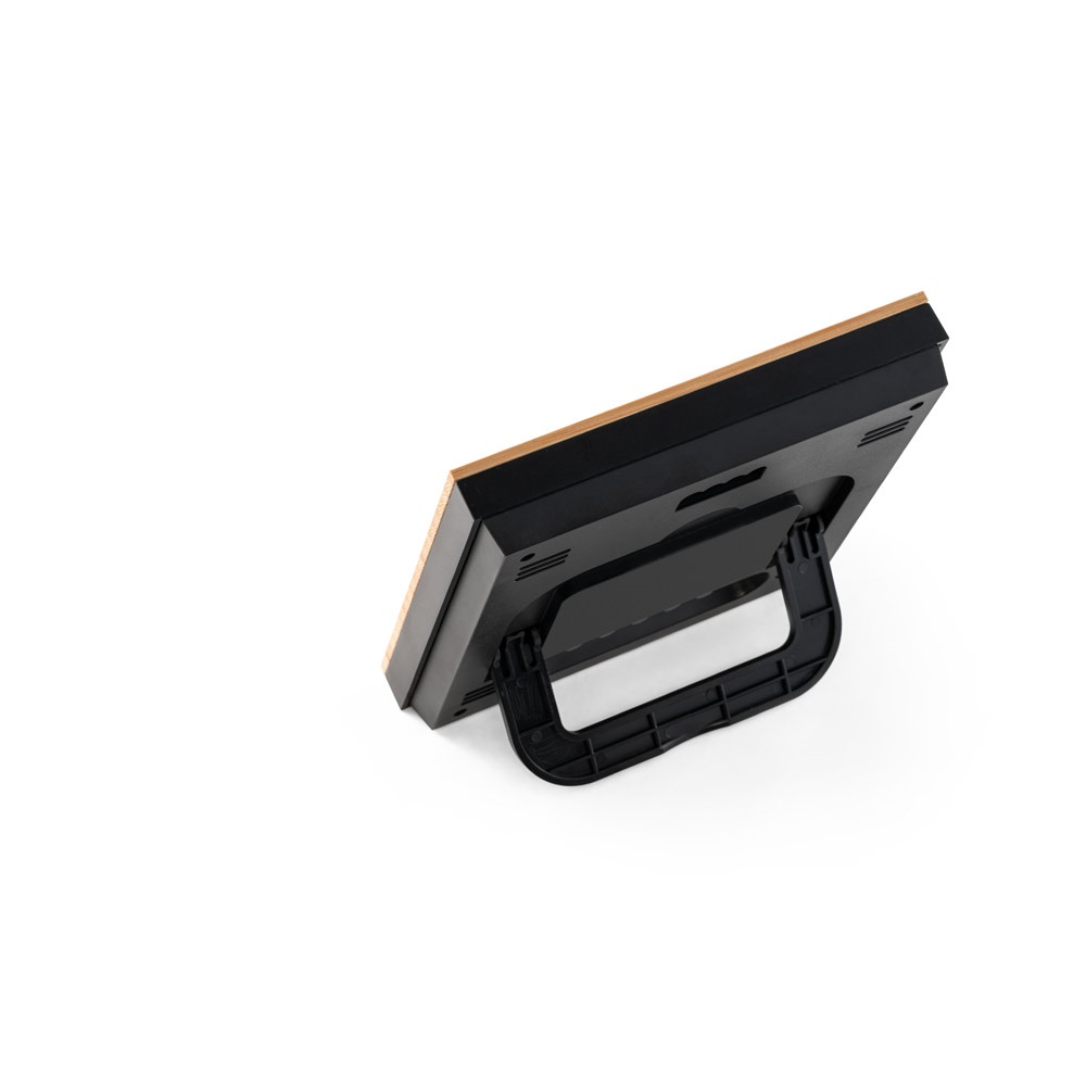 BROMLEY. Biurkowa stacja pogodowa z ekranem LCD z ABS i bambusa P043875S