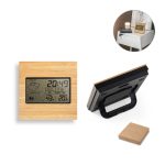 BROMLEY. Biurkowa stacja pogodowa z ekranem LCD z ABS i bambusa P043875S