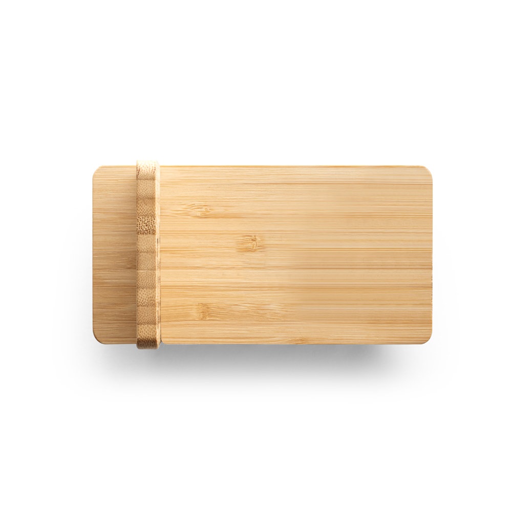 LANGE. Uchwyt na smartfon z szybką ładowarką bezprzewodową 15 W z bambusa P046693S