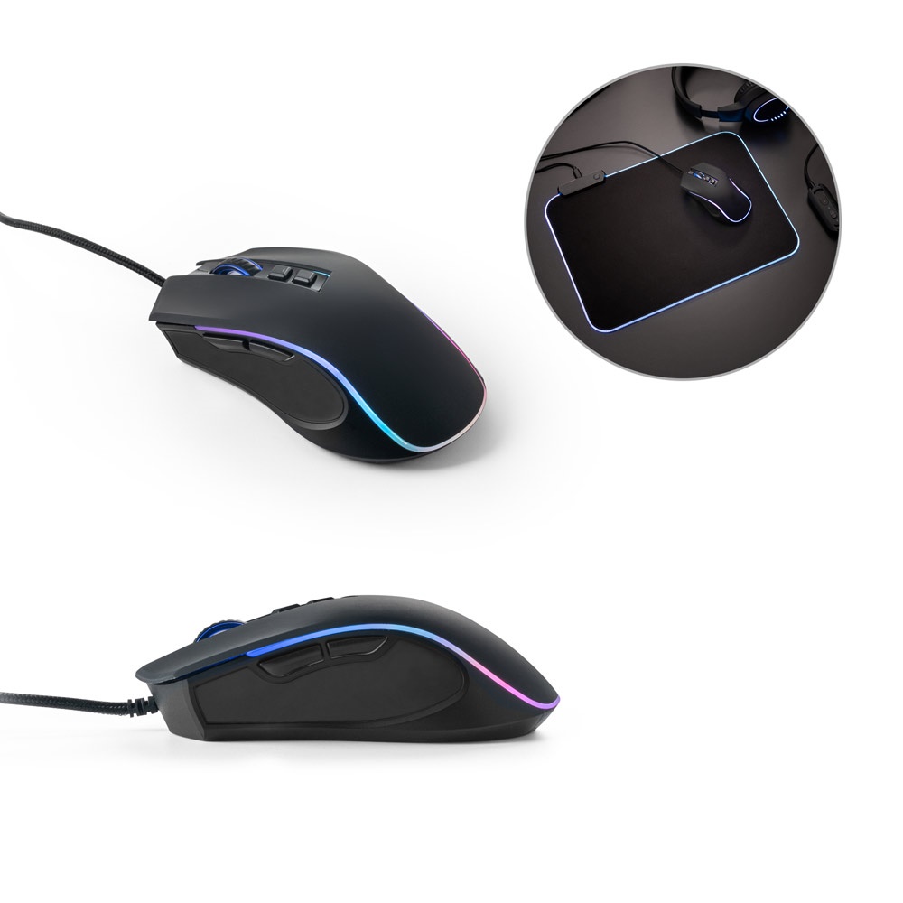 THORNE MOUSE RGB. Mysz do gier z kablem o długości 1.5 m i oświetleniem LED RGB z ABS P054216S ST-97133-103