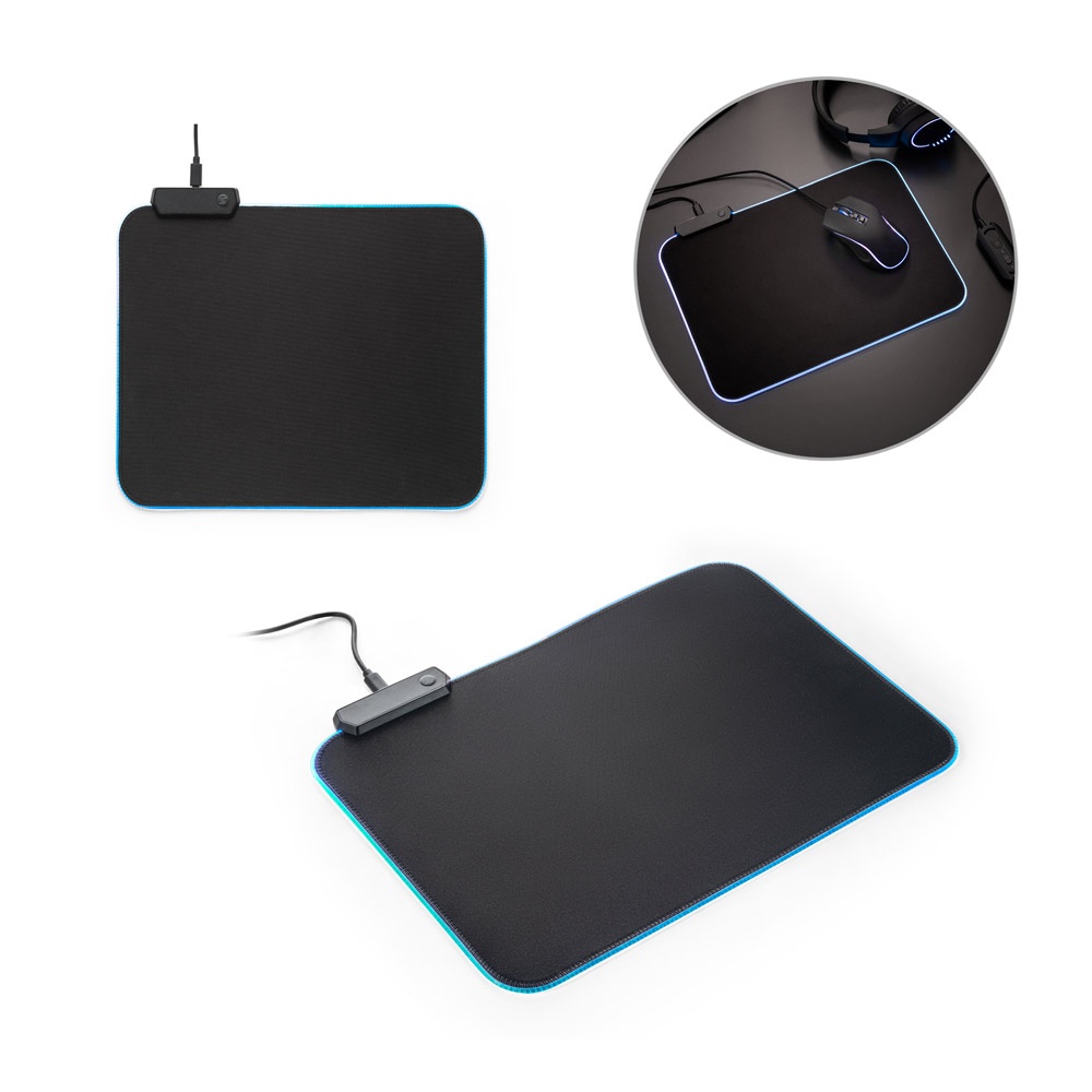 THORNE MOUSEPAD RGB. Podkładka pod mysz do gier z podświetleniem LED RGB z poliestru P054217S ST-97134-103