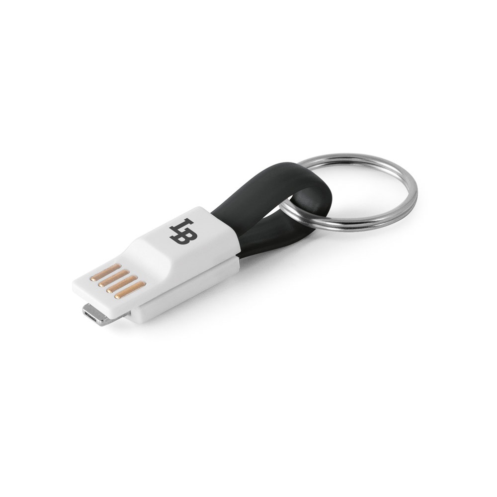RIEMANN. Kabel USB ze złączem 2 w 1 z ABS i PVC P037691S czarny