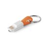 RIEMANN. Kabel USB ze złączem 2 w 1 z ABS i PVC P037691S pomarańczowy