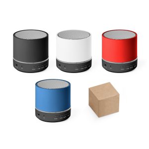 RE-PEREY. Przenośny głośnik 3W z baterią o żywotności 4h30m w ABS pochodzącego z recyklingu (100% rABS) P097606S ST-97176-W