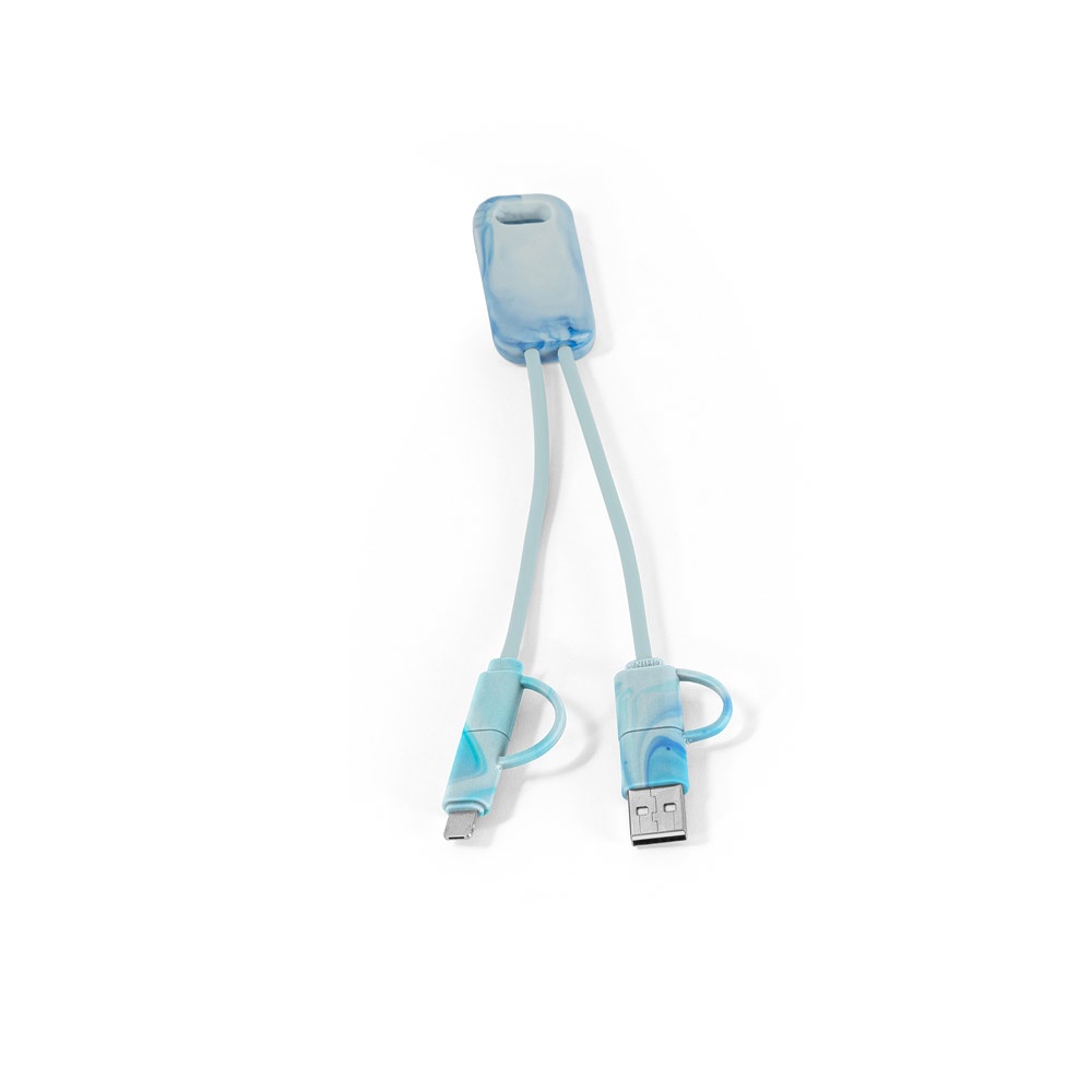 BERNERS. Superszybki kabel USB 6 w 1 wykonany w przetworzonego PET (100% rPET) P097615S