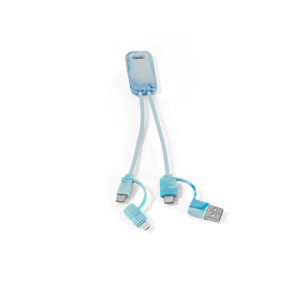 BERNERS. Superszybki kabel USB 6 w 1 wykonany w przetworzonego PET (100% rPET) P097615S