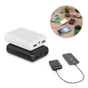 LEAKEY 10. Power bank 10'000 mAh wykonany w ABS pochodzącego z recyklingu (100% rABS) P097624S ST-97198-W