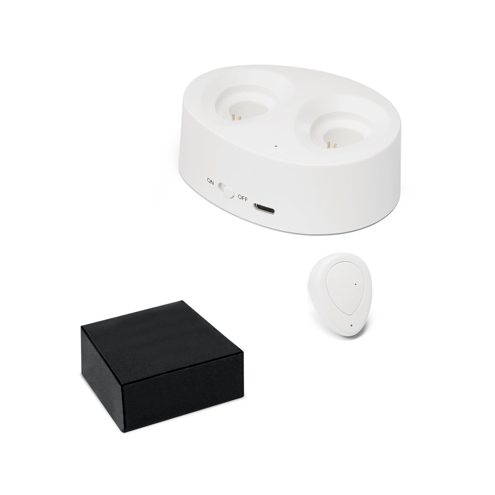 CHARGAFF. Bezprzewodowe słuchawki douszne ABS P037716S ST-97210-W