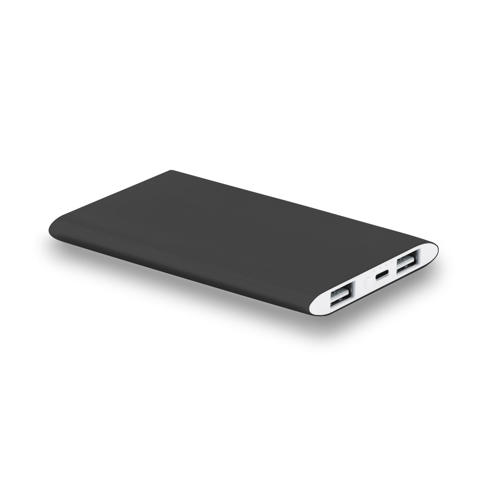 NOBEL. Power bank 7.200 mAh z aluminium pochodzącego z recyklingu (100% z rAL) P037780S czarny NOBEL. Power bank 7.200 mAh z aluminium pochodzącego z recyklingu (100% z rAL) P037780S czarny