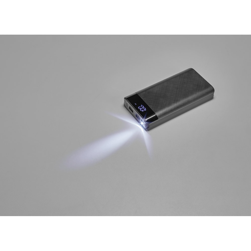 RAMAN. Power bank 16 000 mAh z wyświetlaczem ABS P037870S