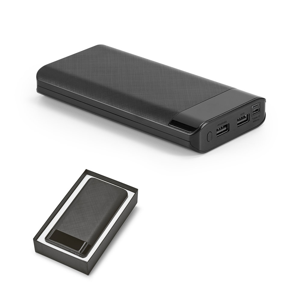 RAMAN. Power bank 16 000 mAh z wyświetlaczem ABS P037870S ST-97905-103