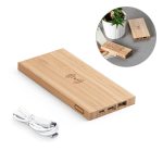 FITCH. Power bank 5.000 mAh z bezprzewodową ładowarką 5W z bambusową P037877S