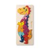 DIPLODOCO. Puzzle w kształcie dinozaura ze sklejki sosnowej P041252S