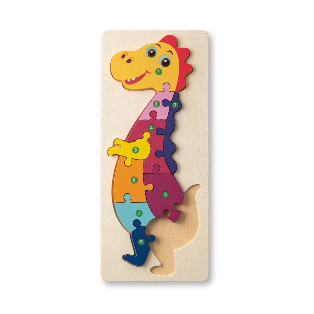 DIPLODOCO. Puzzle w kształcie dinozaura ze sklejki sosnowej P041252S