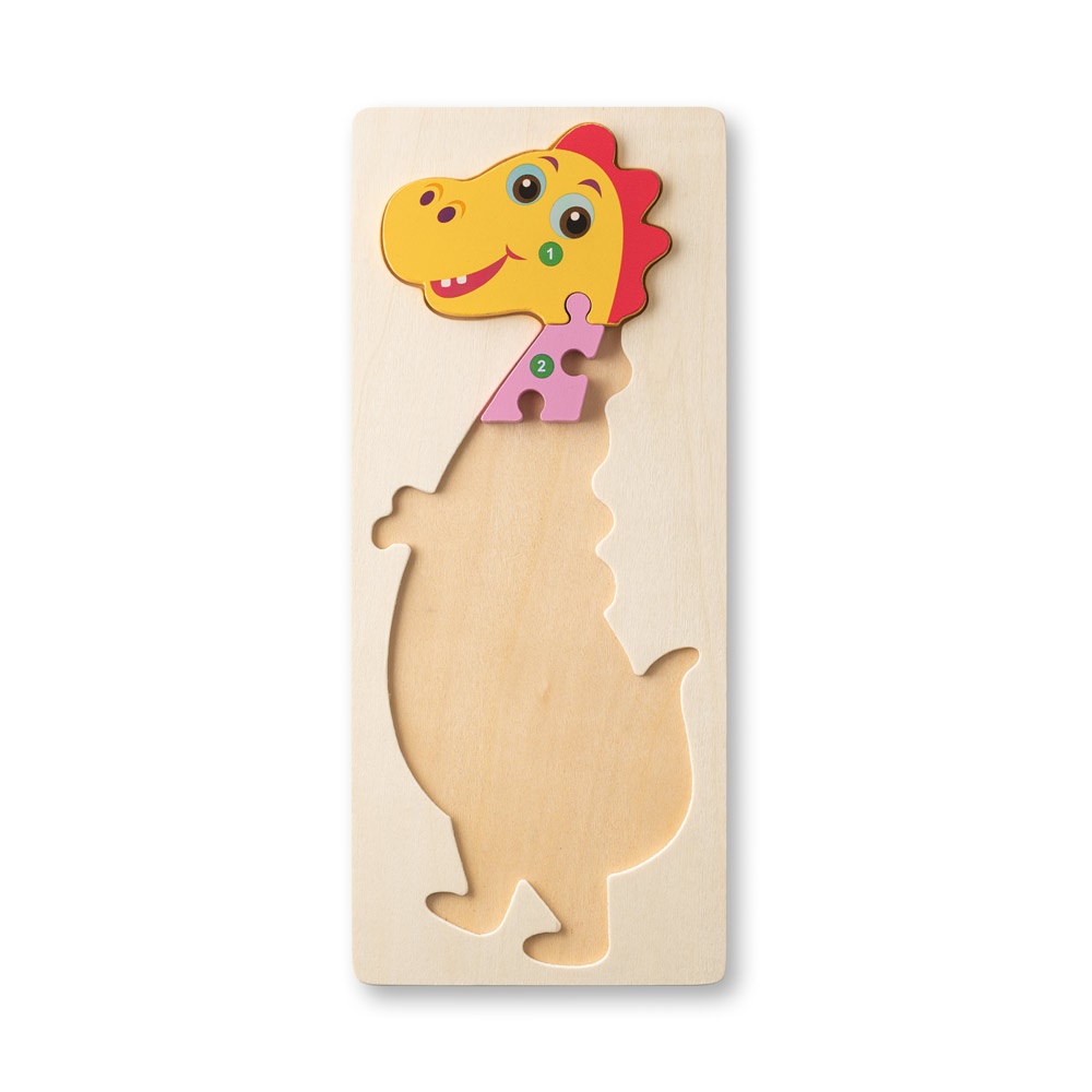 DIPLODOCO. Puzzle w kształcie dinozaura ze sklejki sosnowej P041252S