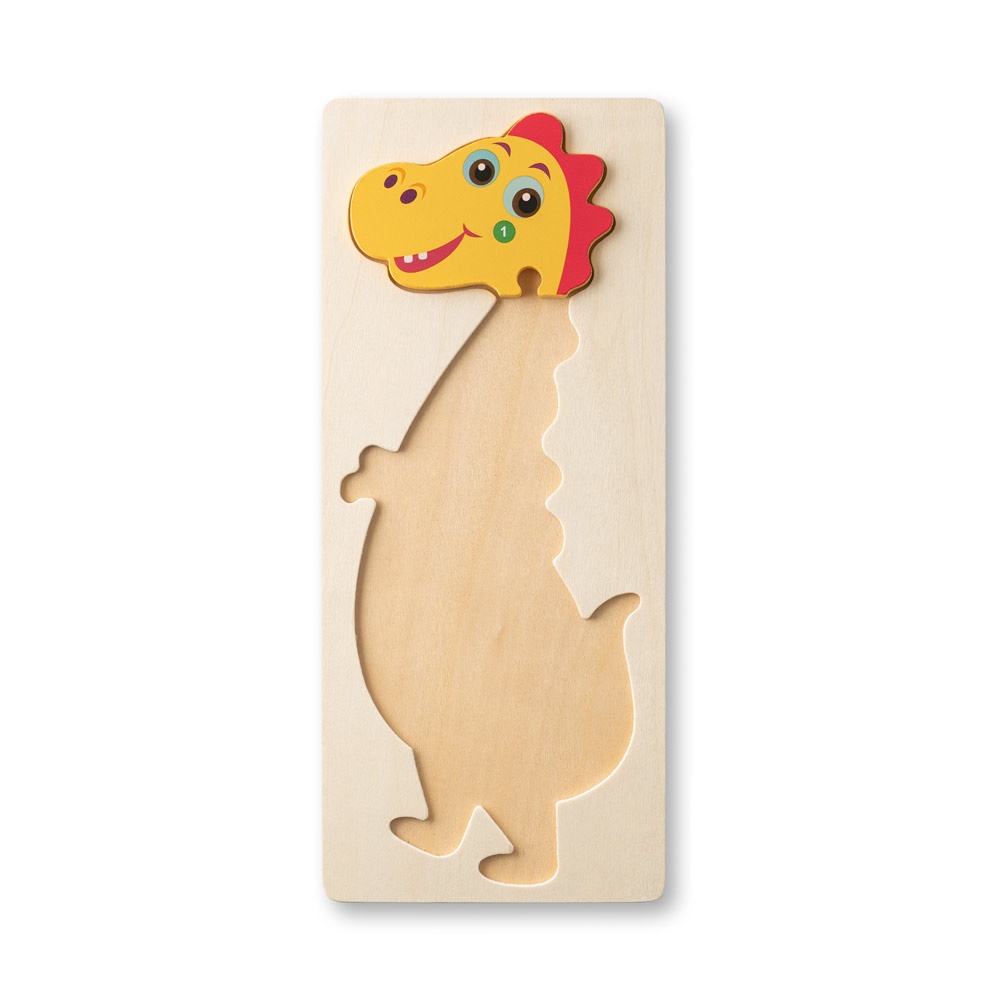 DIPLODOCO. Puzzle w kształcie dinozaura ze sklejki sosnowej P041252S