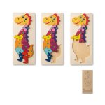 DIPLODOCO. Puzzle w kształcie dinozaura ze sklejki sosnowej P041252S