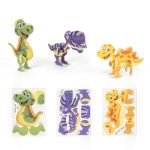 DINOSAURUS. Puzzle 3D z papieru i EVA w kształcie dinozaura P097631S