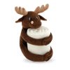 MOOSE. Polarowy koc z pluszakiem (180 g/m²) P038316S