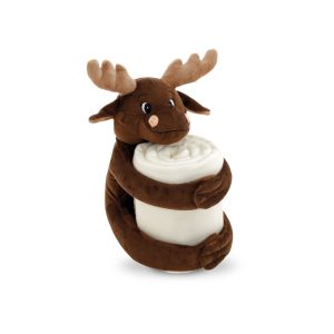 MOOSE. Polarowy koc z pluszakiem (180 g/m²) P038316S ST-99063-101