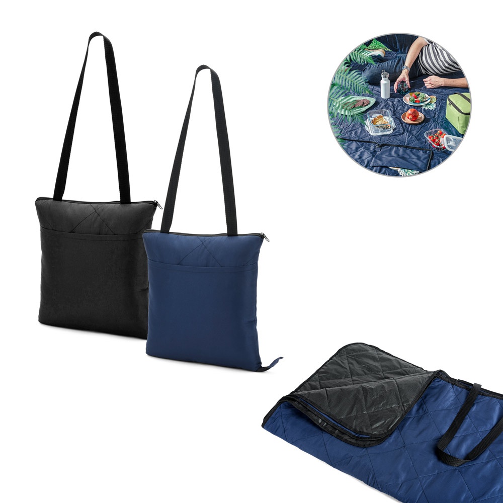 GRADY. Składany koc piknikowy z rPET i PEVA P097648S ST-99162-W