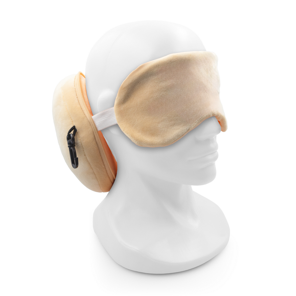 Pluszowy pies, zagłówek podróżny, maska na oczy | Atta P104814X