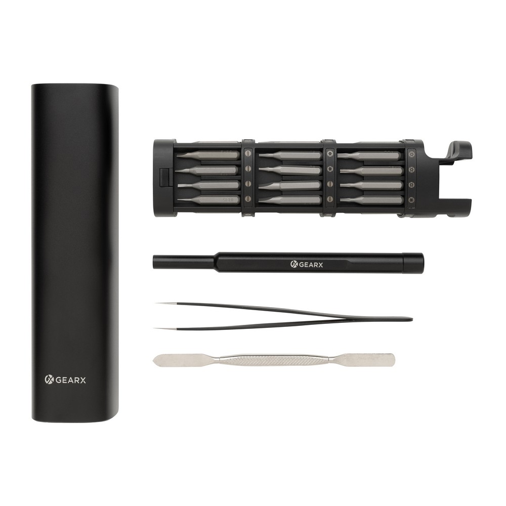 Śrubokręt Gear X, 56 końcówek, aluminium z recyklingu P054762X