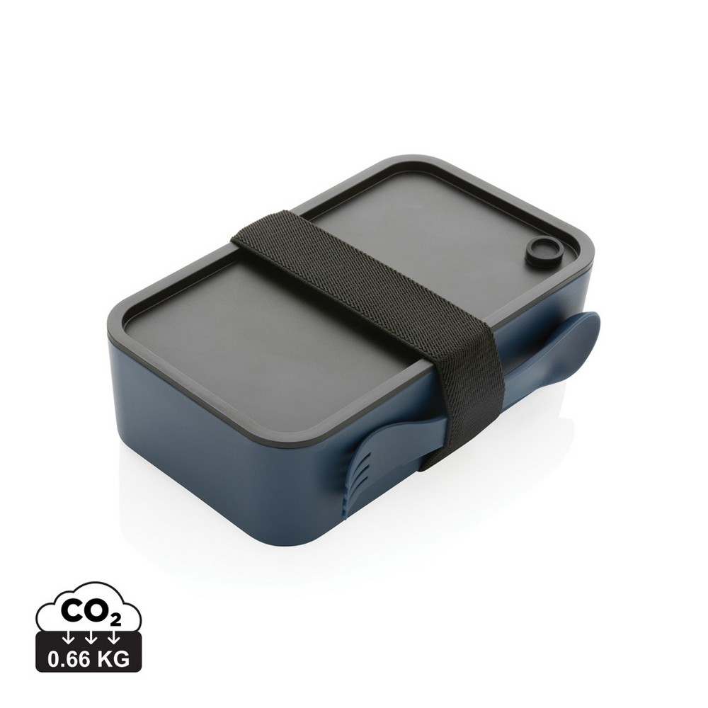 Pudełko śniadaniowe 1,2 L RPP, łyżkowidelec P043519X navy