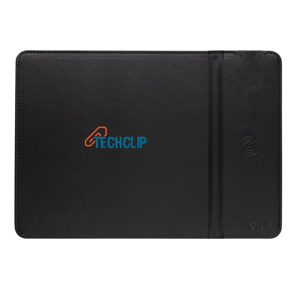 Podkładka pod mysz Swiss Peak, ładowarka bezprzewodowa 10W, PU z recyklingu P044034X