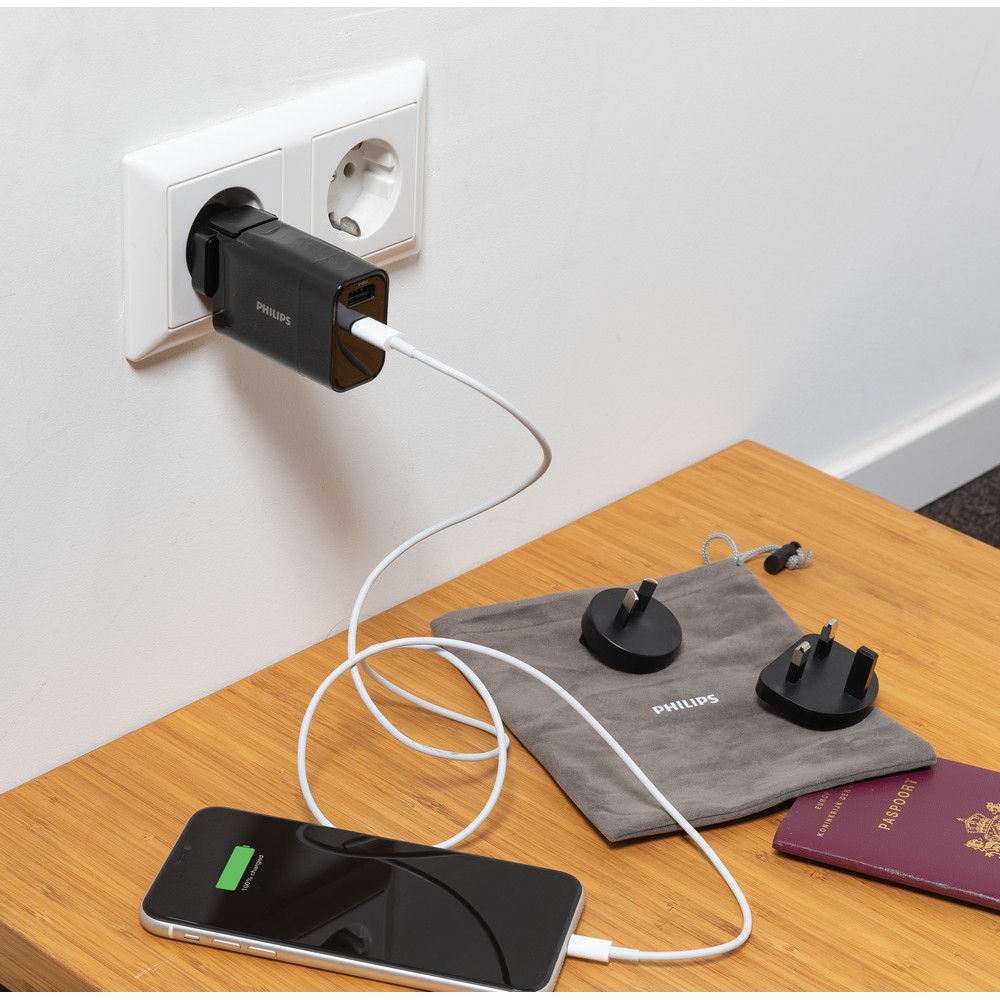 Uniwersalna ładowarka Philips 30W, adapter podróżny P010485X