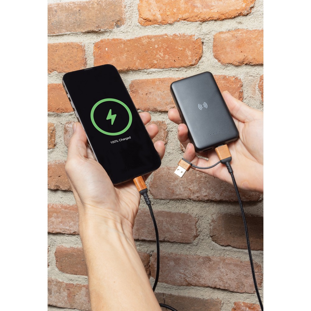 Kabel do ładowania 6 w 1 Ohio, plastik z recyklingu P050250X