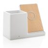 Ładowarka bezprzewodowa 10W, organizer na biurko Ontario P047348X biały