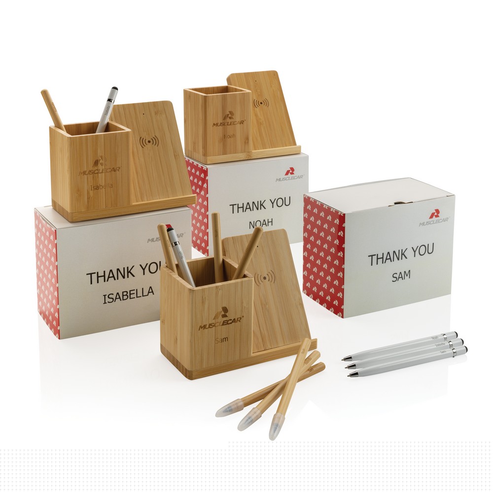 Ładowarka bezprzewodowa 5W, organizer na biurko Calgary P047352X