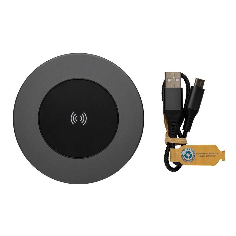 Ładowarka bezprzewodowa 10W Terra, aluminium z recyklingu P047354X