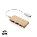Bambusowy hub USB 2.0 z USB typu C P010395X