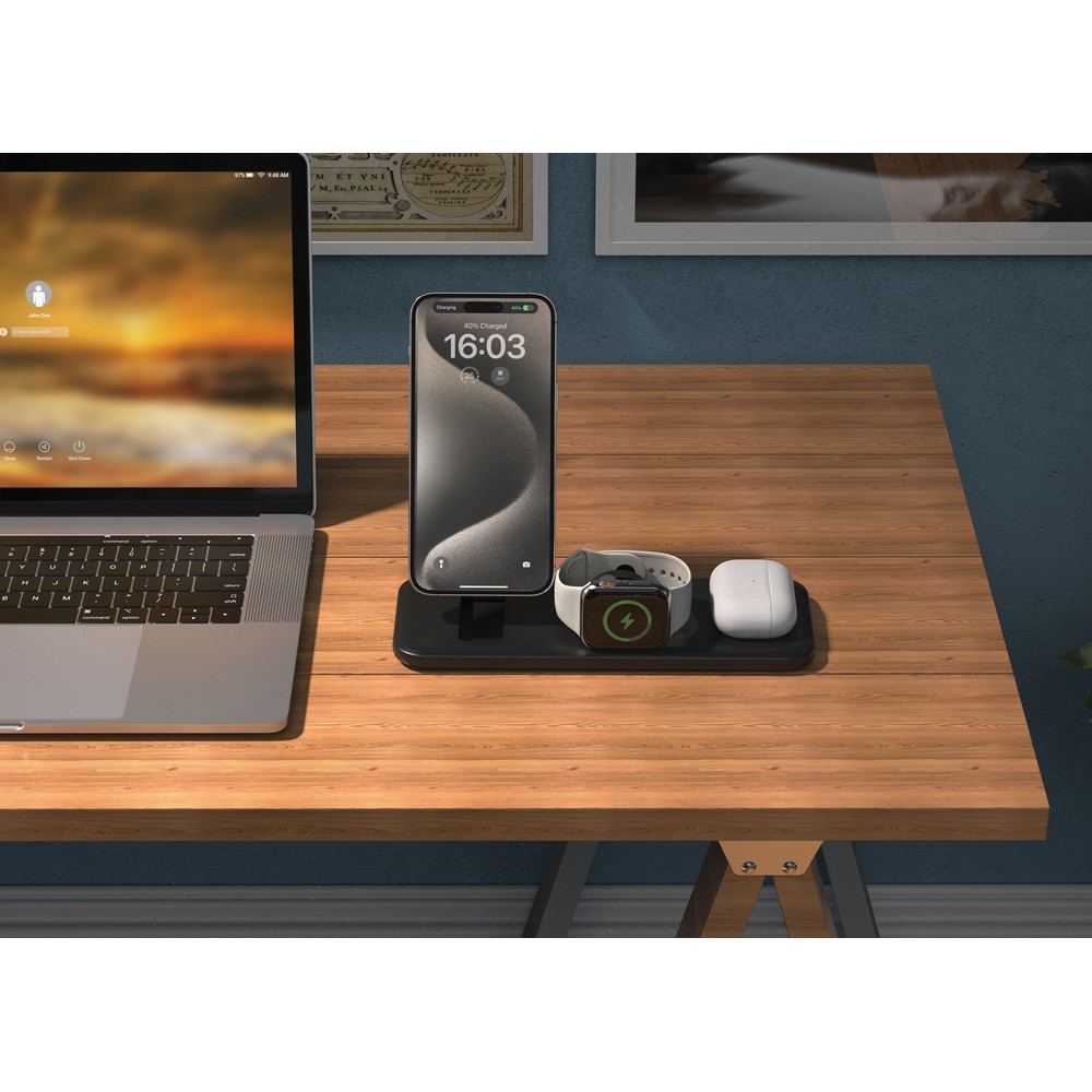 Ładowarka bezprzewodowa 3 w 1, 15W Urban Vitamin Torrance P101639X