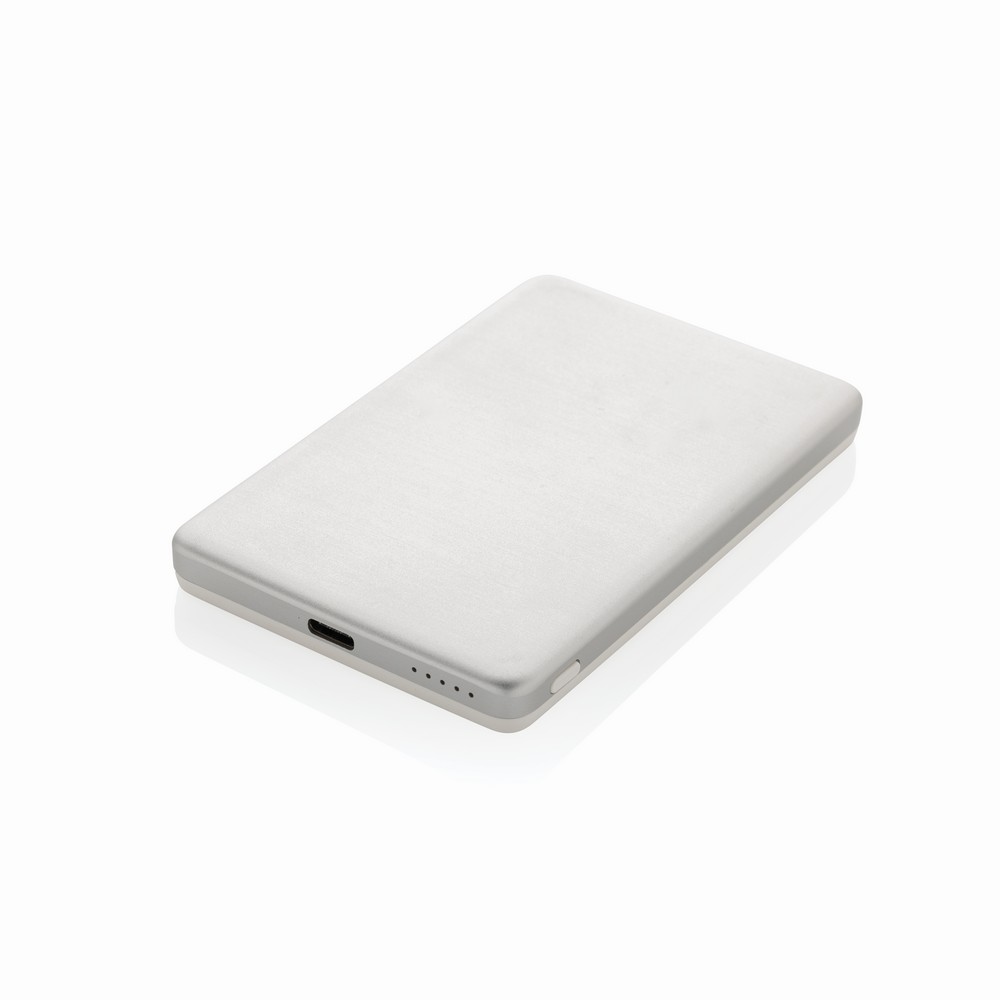 Power bank 5000 mAh, ładowarka bezprzewodowa 5W Orion P101646X srebrny