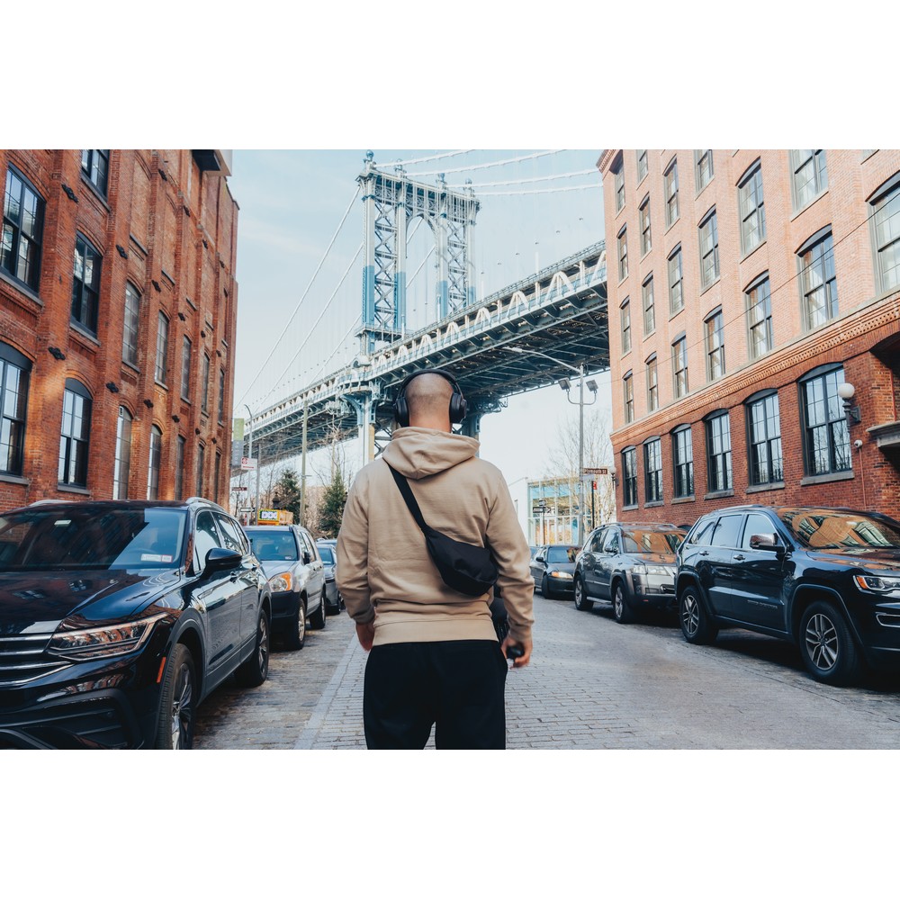 Bezprzewodowe słuchawki nauszne z recyklingu Irvine ANC P084447X