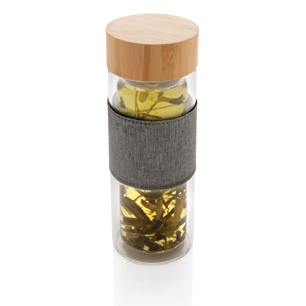 Szklana butelka 360 ml Impact w pokrowcu P009889X