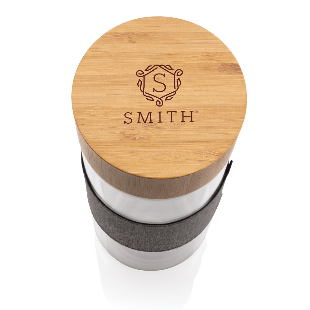 Szklana butelka 360 ml Impact w pokrowcu P009889X